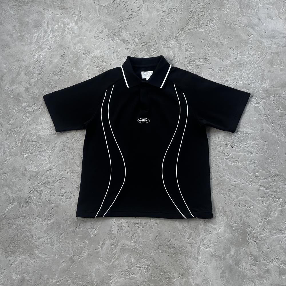 island pique polo set -black