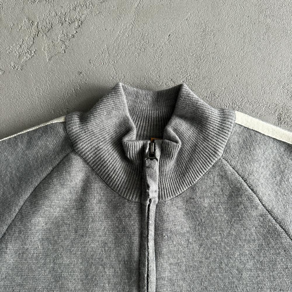 Knit zip up fleece-grey