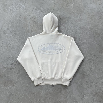 ISLAND PUFF PRINT ZIP SET [OFF WHITE]