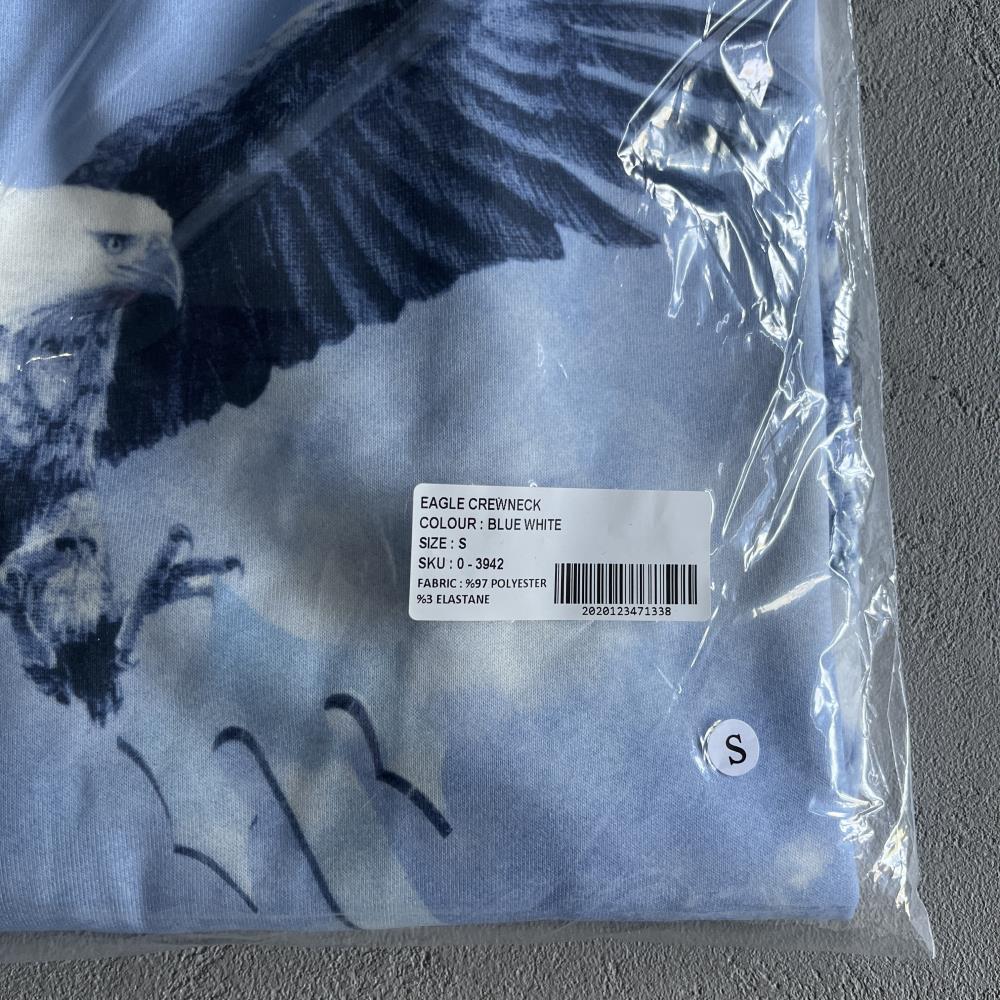 eagle crewneck-blue white