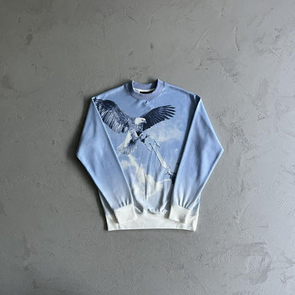eagle crewneck-blue white