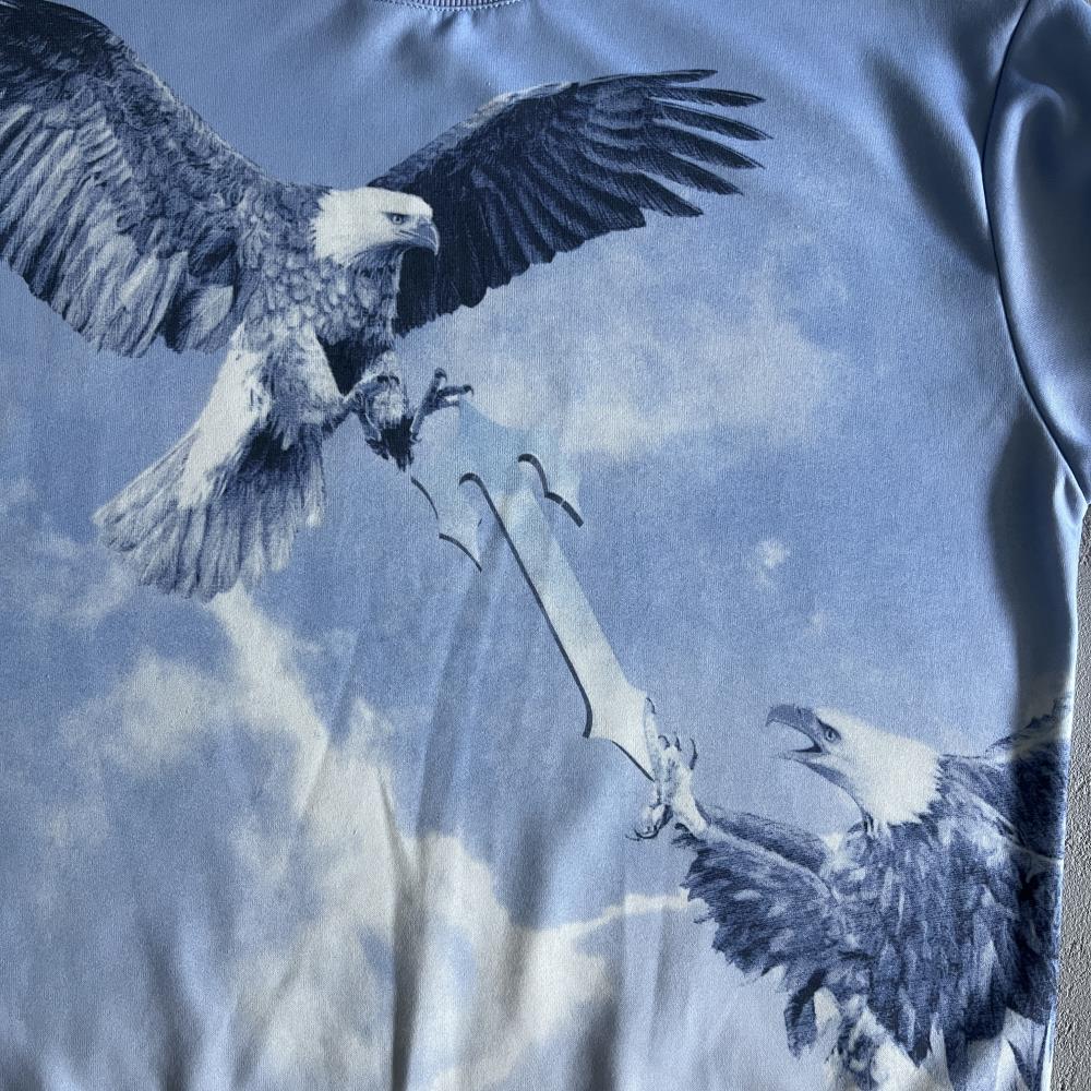 eagle crewneck-blue white