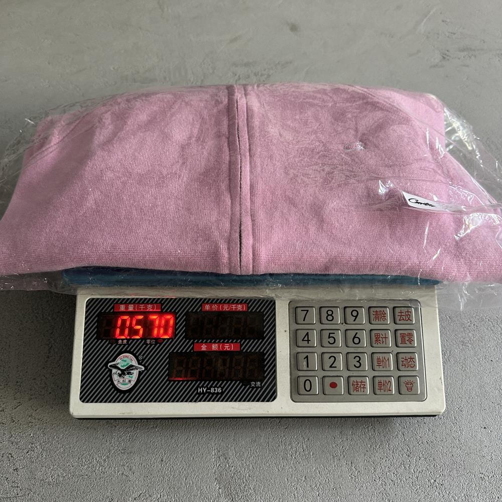 Knit zip up fleece-pink