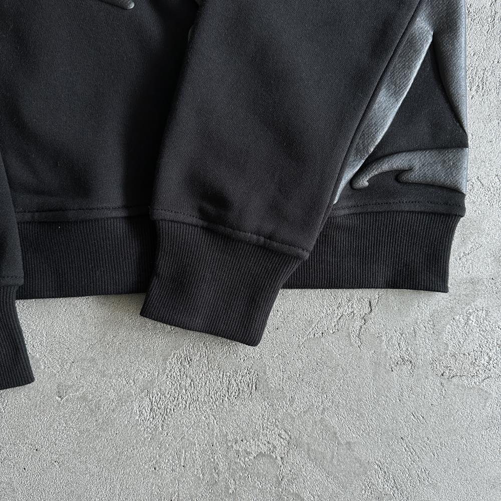 sy round neck suit-black tracksuit