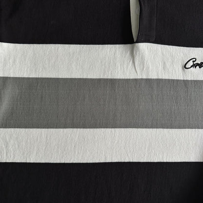 RUGBY SHIRT-black and white