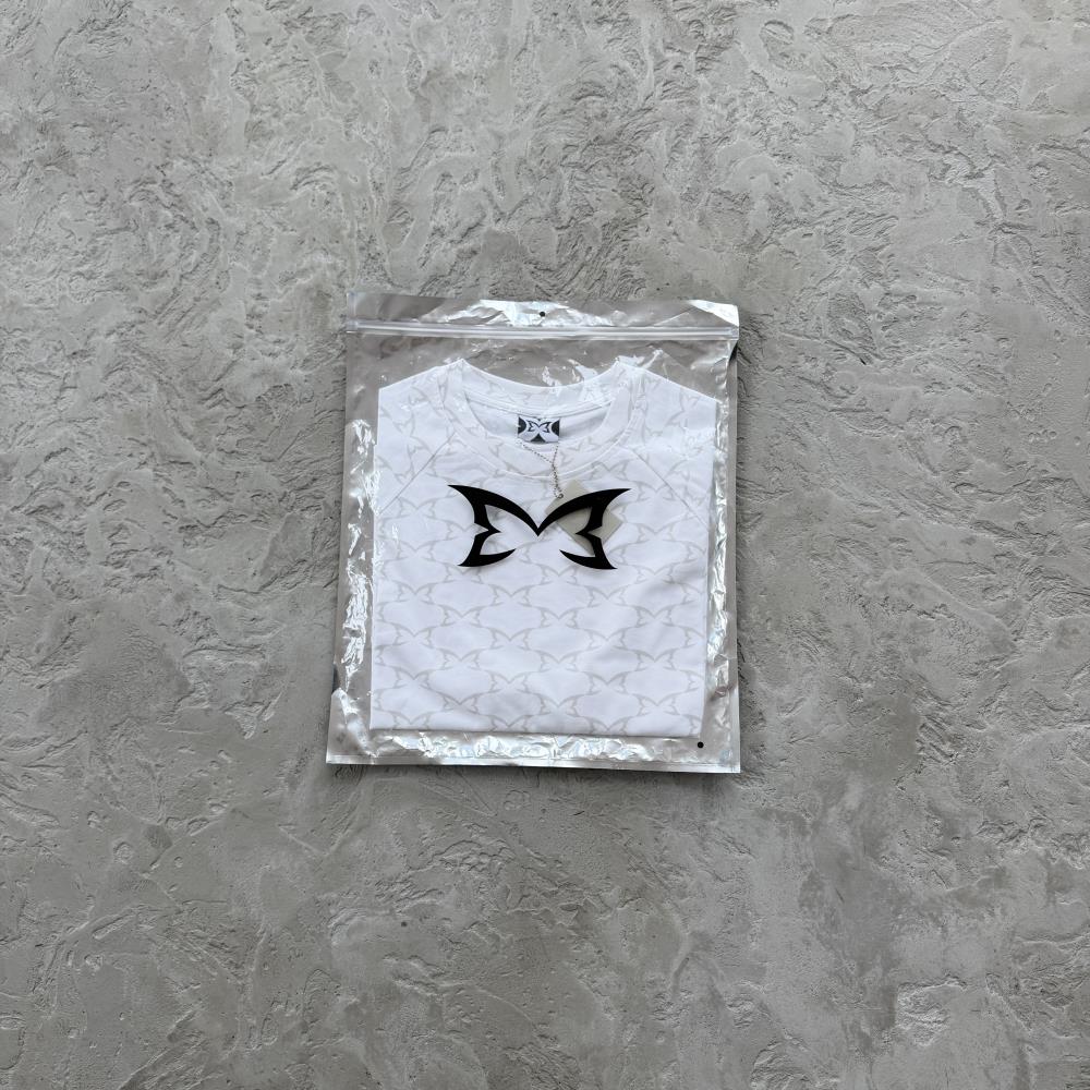 ME Butterfly printed short sleeves-white