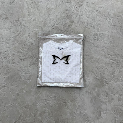 ME Butterfly printed short sleeves-white