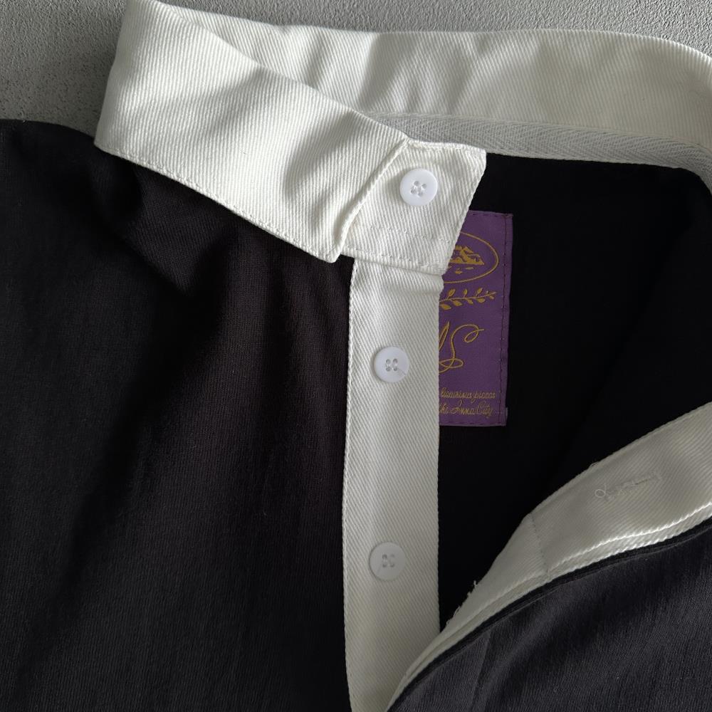 RUGBY SHIRT-black and white