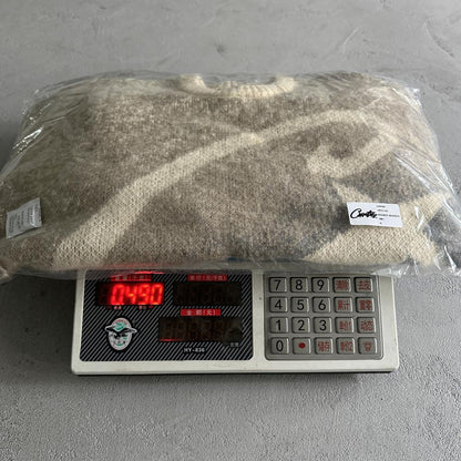 c star mohairknit sweater -grey