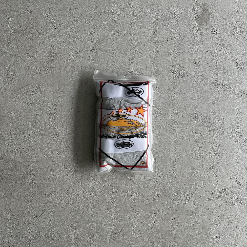 (3-pack) ALCATRAZ Boxer Briefs-White gray