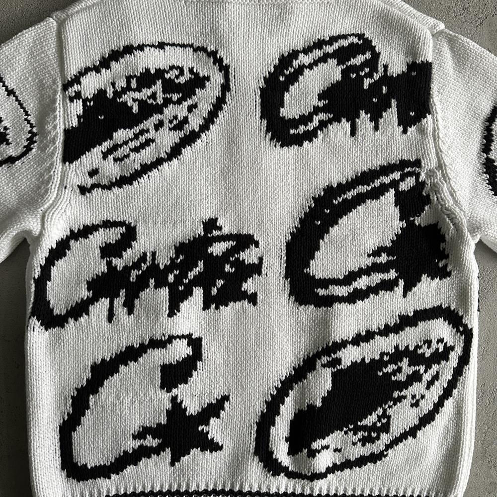 heavy knit jacquard sweater