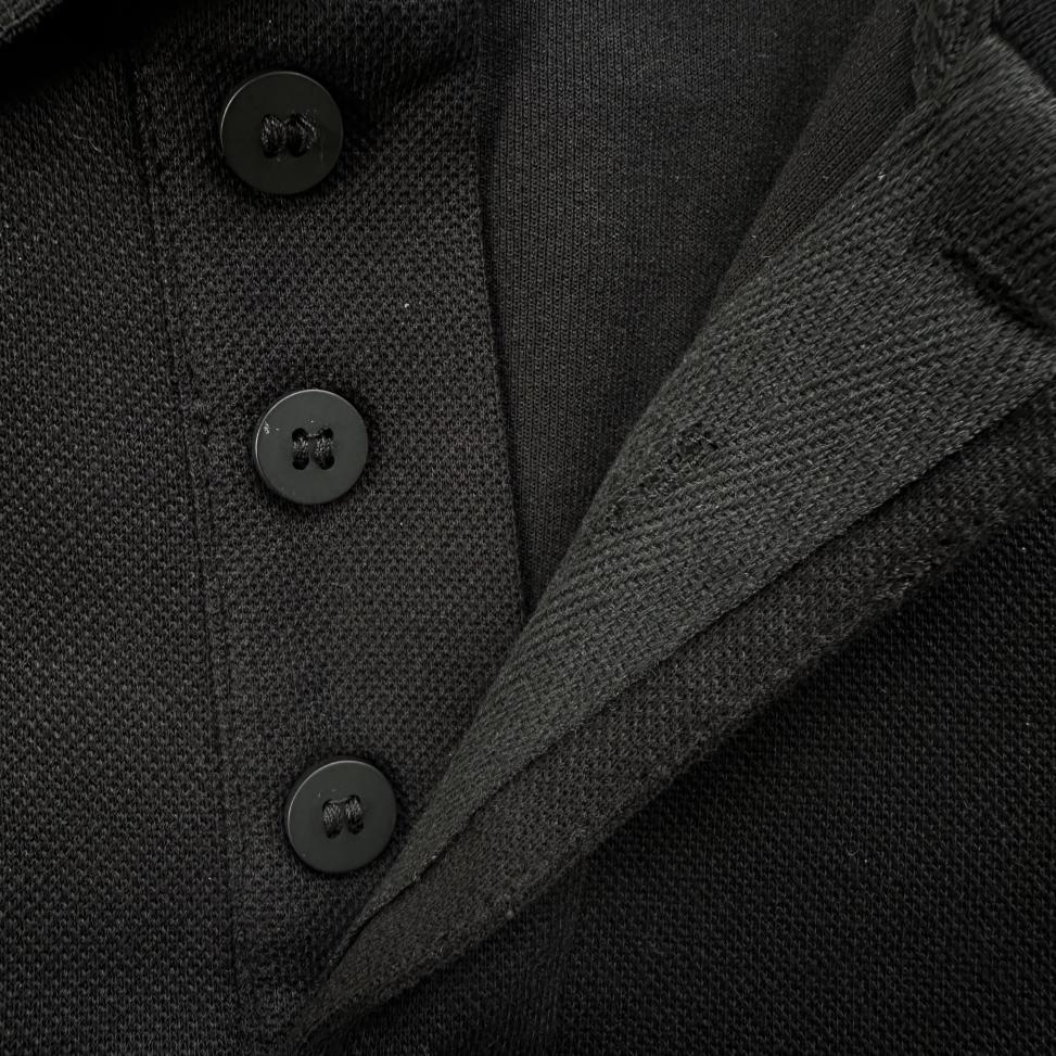 island pique polo set -black