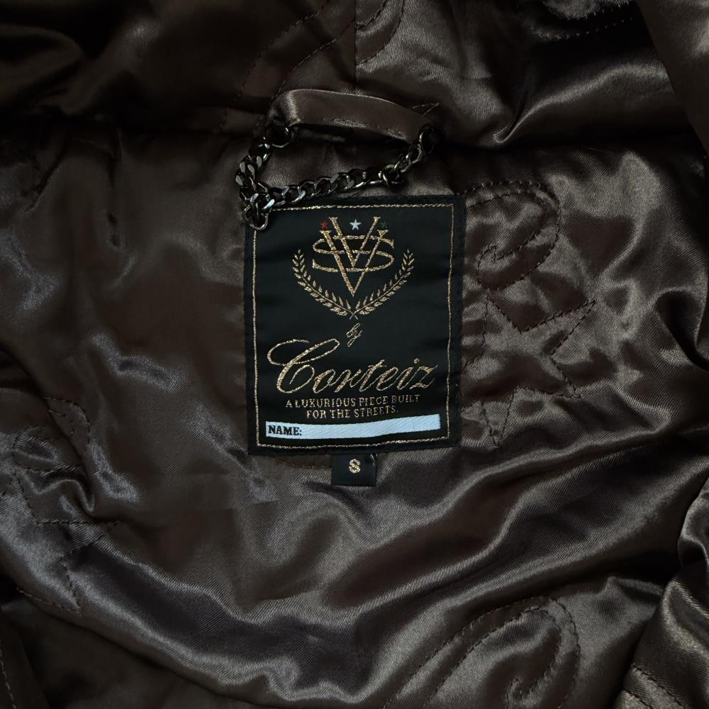 faux fur hooded jacket-brown