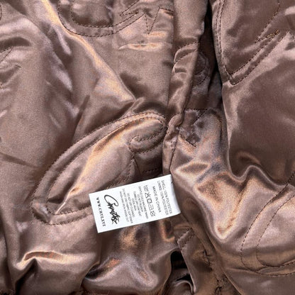 faux fur hooded jacket-brown