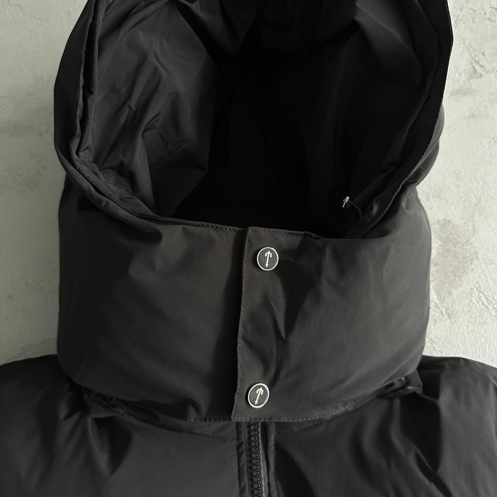 hyperdrive detachable hooded puffer jackst-fluorescent green label