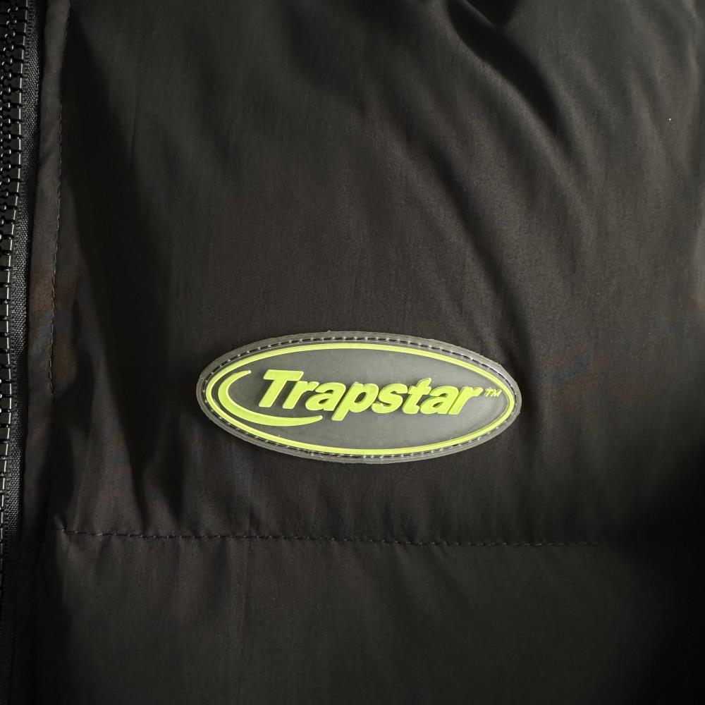 hyperdrive detachable hooded puffer jackst-fluorescent green label