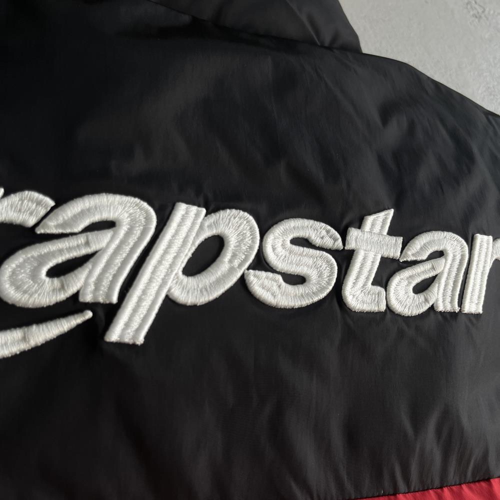 hyperdrive puffer jacket-blackredwhite