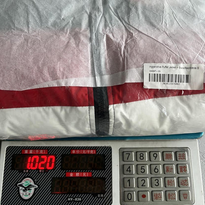 hyperdrive puffer jacket-blackredwhite