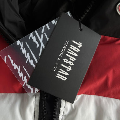 hyperdrive puffer jacket-blackredwhite