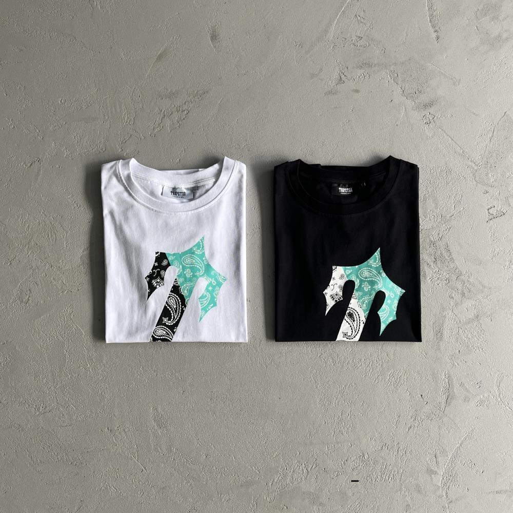 irongate palsley tee-whiteteal white