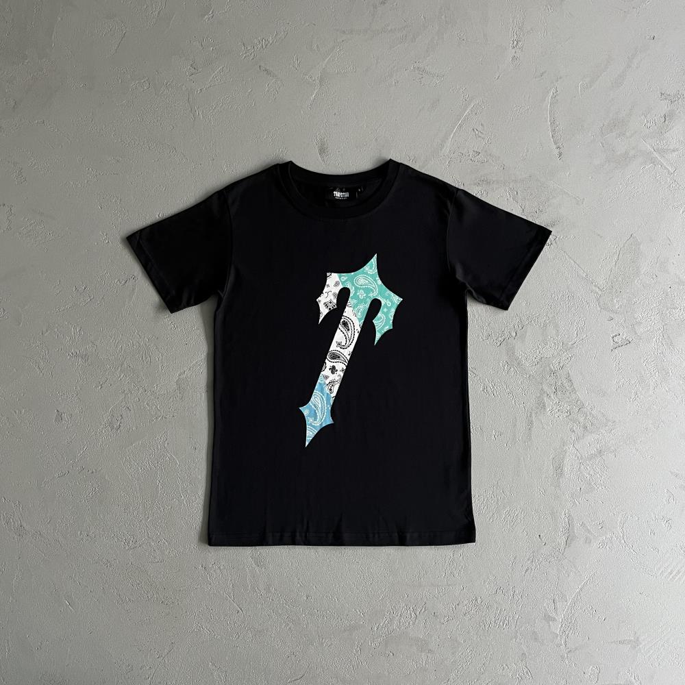 irongate palsley tee-whiteteal white