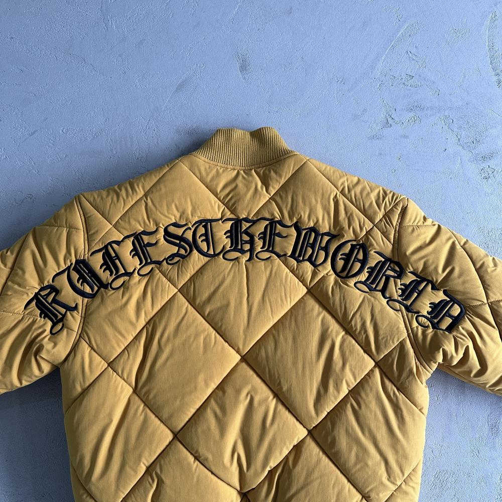 olde english bomber jacket-yellow