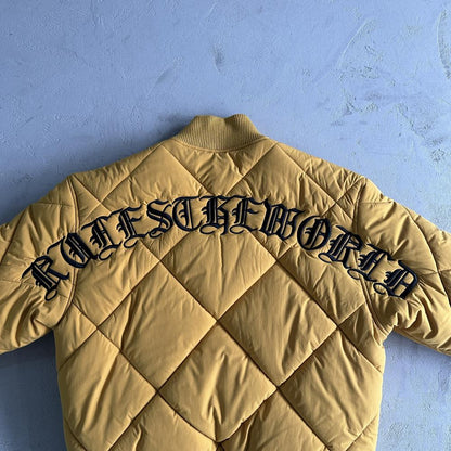 olde english bomber jacket-yellow