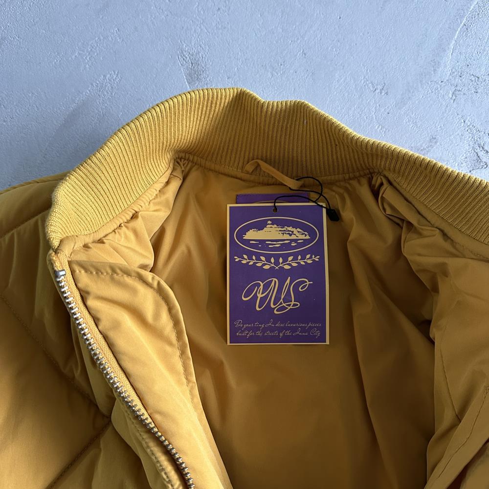 olde english bomber jacket-yellow