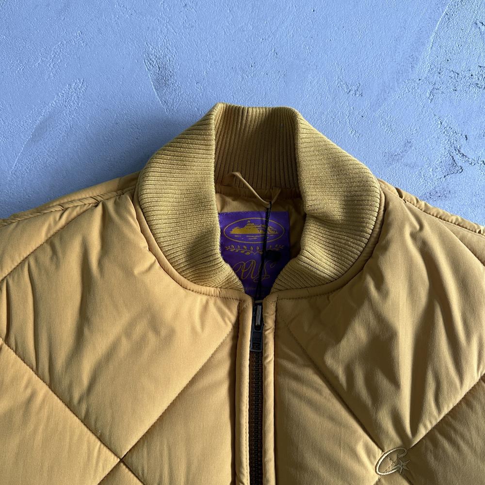 olde english bomber jacket-yellow