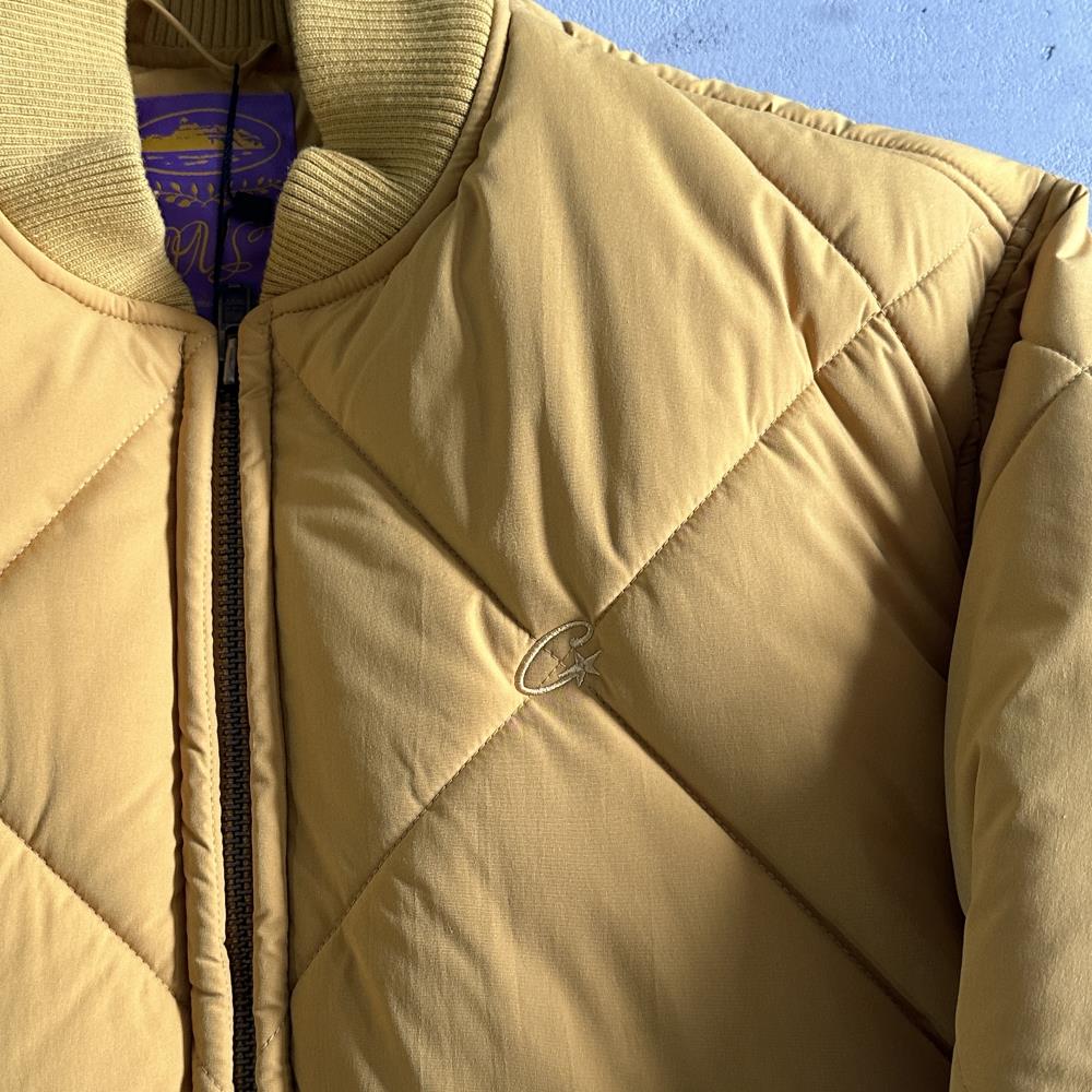 olde english bomber jacket-yellow