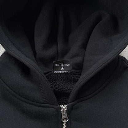 Corteiz tracksuit Arch Shield Zip set -Black