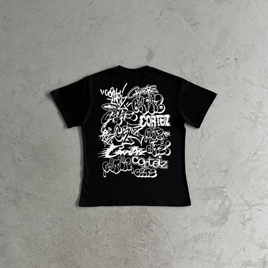 street graffiti tee black