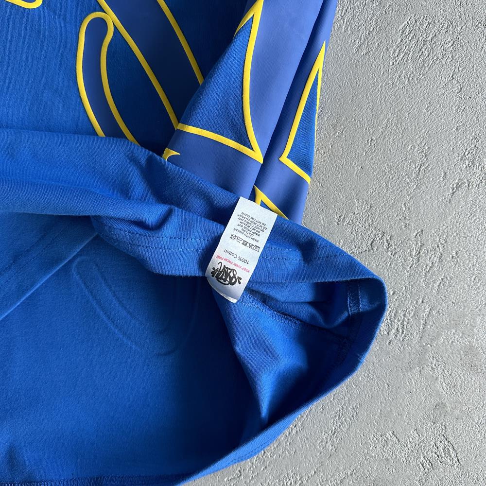 sy logo tee cobaltyellow blue