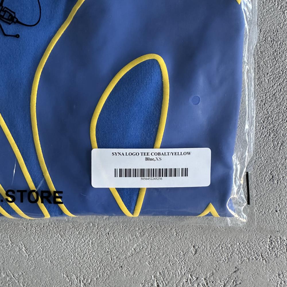 sy logo tee cobaltyellow blue