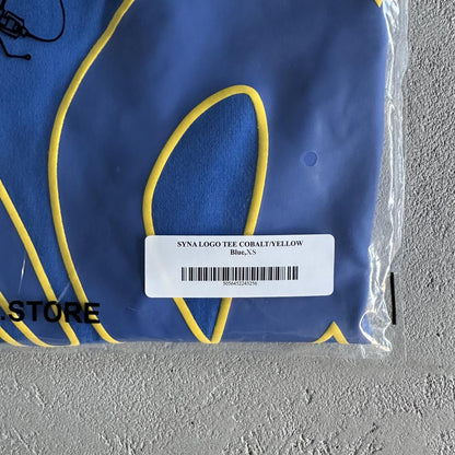 sy logo tee cobaltyellow blue
