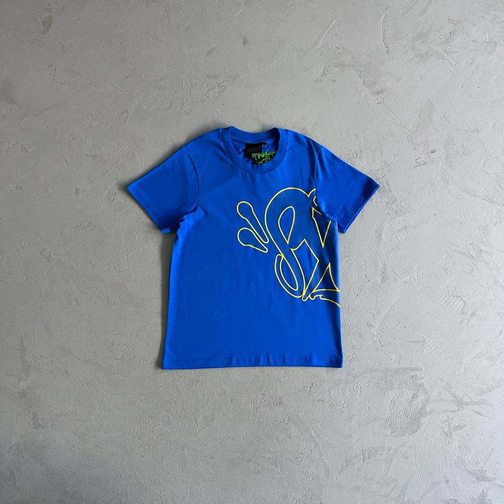sy logo tee cobaltyellow blue