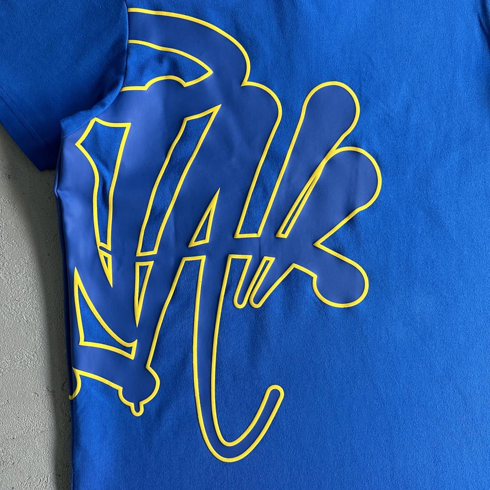 sy logo tee cobaltyellow blue
