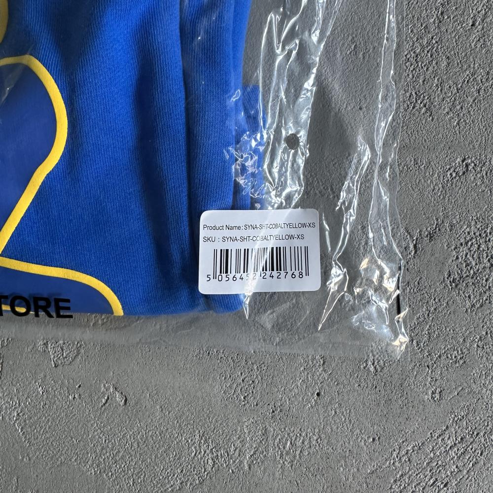 sy logo tee cobaltyellow blue