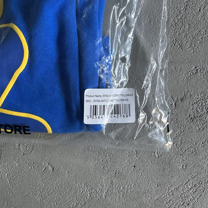 sy logo tee cobaltyellow blue