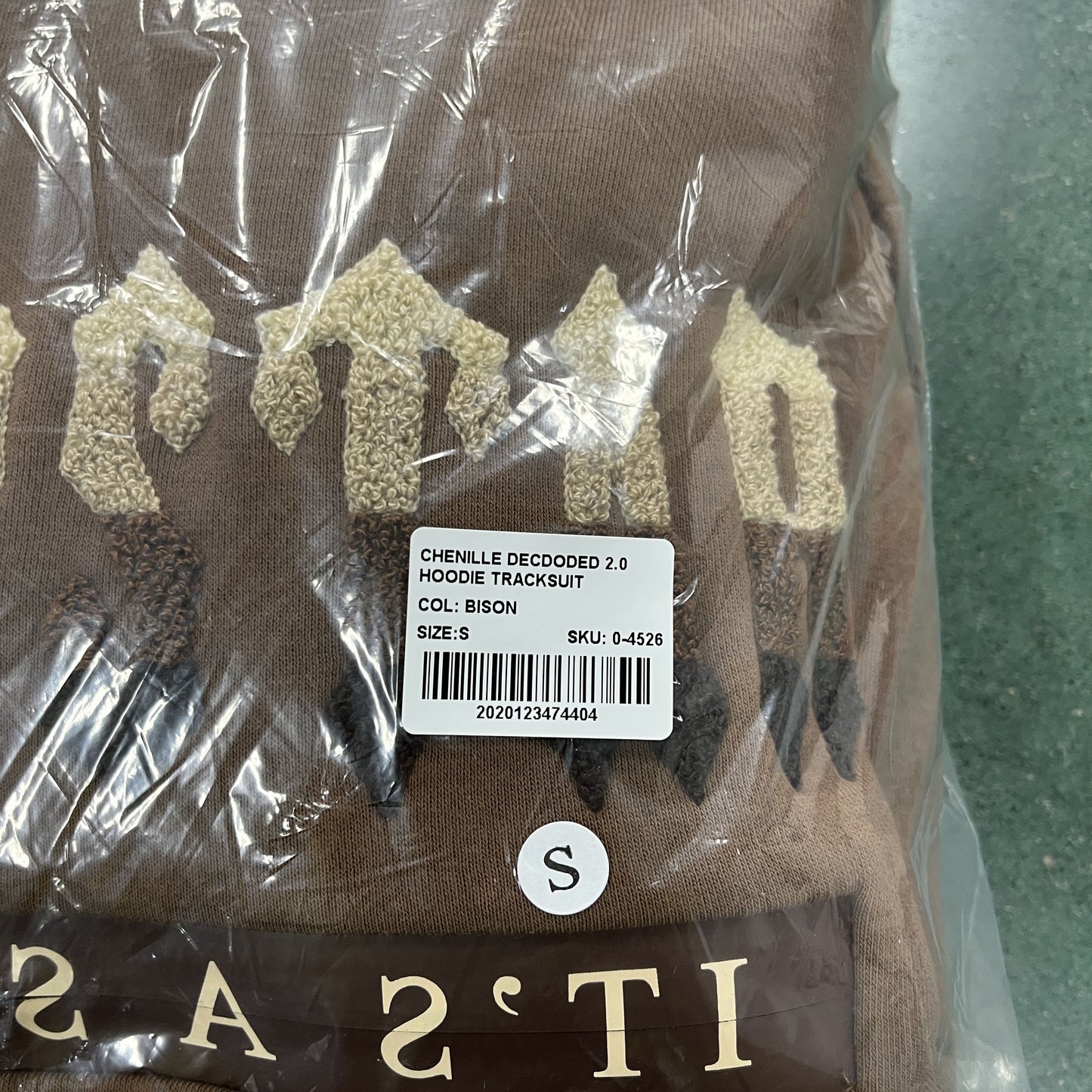 CHENILLE DECDODED2.0 HOODIE TRACKSUIT-BISON