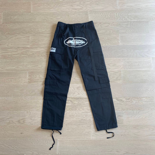 Corteiz black white with logo cargo